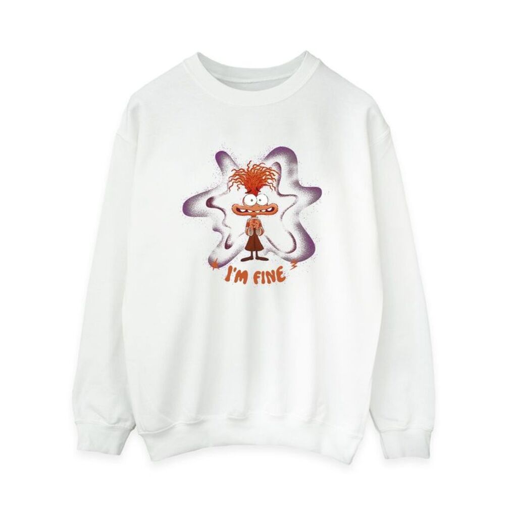 Inside Out 2 Womens/Ladies I�'m Fine Sweatshirt / White